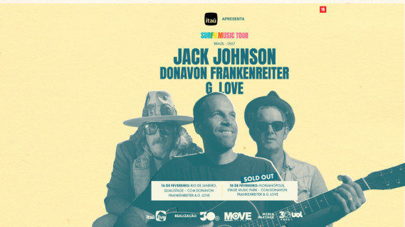 JACK JOHNSON SURFILMUSIC TOUR - BRASIL 2027 -  RIO DE JANEIRO QUALISTAGE.