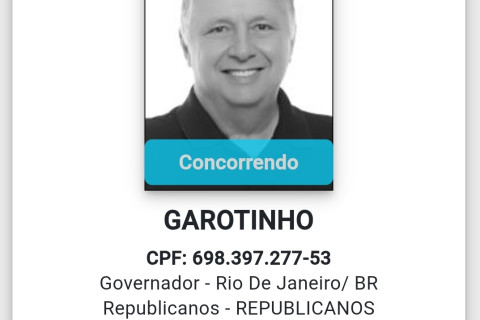 Anthony Garotinho não está habilitado a concorrer nas eleições deste ano