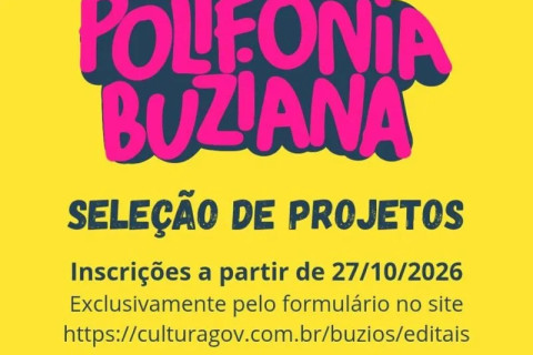 Inscrições para o Edital Polifonia Buziana já estão abertas em Búzios