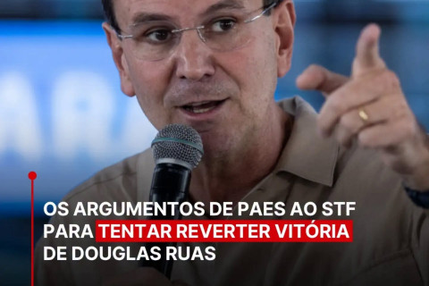 Eduardo Paes (PSD) apresentou um pedido de medida cautelar urgente
