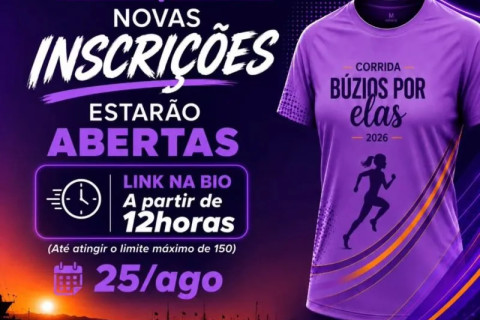 Corrida Búzios por Elas abre 150 novas vagas para inscrições nesta terça-feira