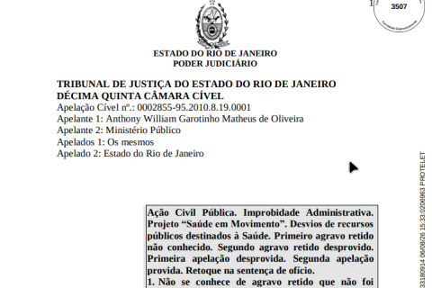 Às claras Juiz retira sigilo de decisão que deixou Anthony Garotinho inelegível